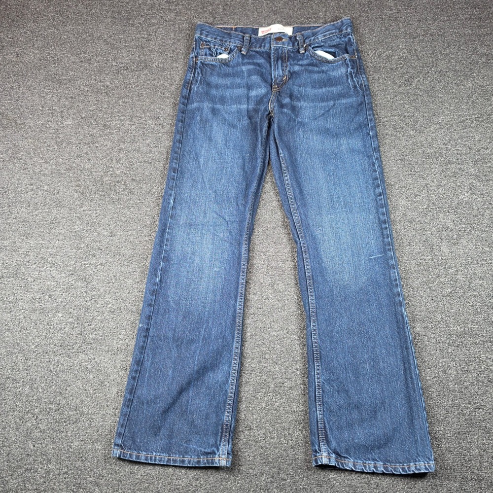 Levi's 527 Slim Bootcut Jeans Blue Mens 30x30 Denim Pants Fading Y2K Denim Pants